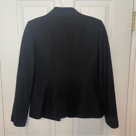 TEENFLO 100% Wool Black Cropped Classic Jacket Coat 4 made in Canada - Picture 3 of 4